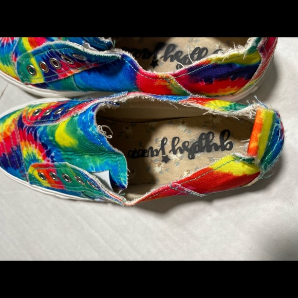 Gypsy Jazz Colorful Tie Dye Play Along Star Canvas Slide On Sneakers size 8.5 - Picture 11 of 15